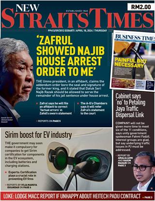 New Straits Timesโดย NST 18.04.2024 อ่านอีบุ๊คที่อุ๊คบี